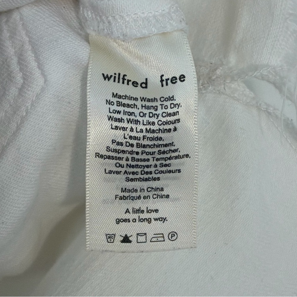 Aritzia Wilfred white Frayed Mini Skirt - Picture 5 of 7